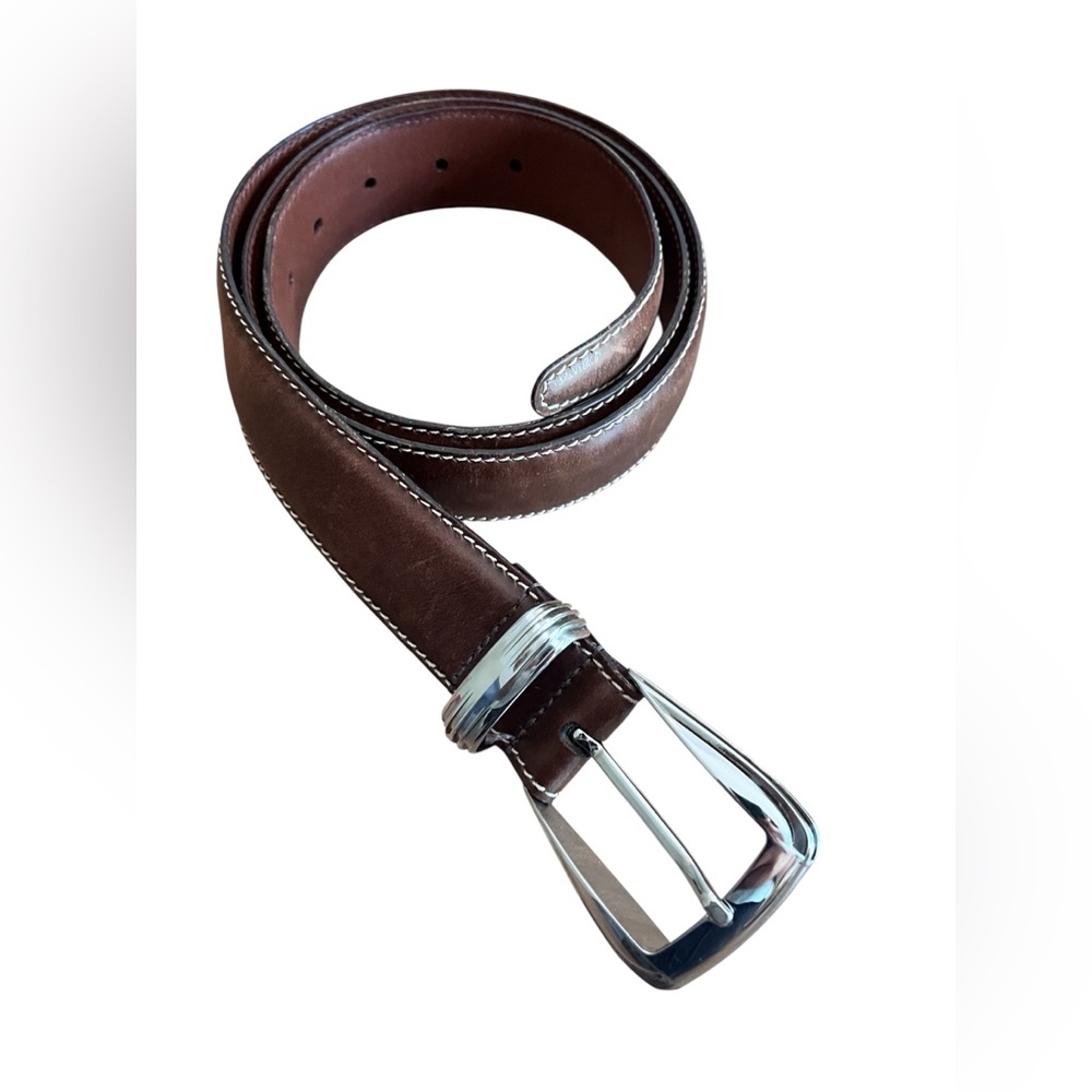 Cole Haan Men Leather Dark Brown Belt Made In Italy A09519  Size 40/100 ( L 5)